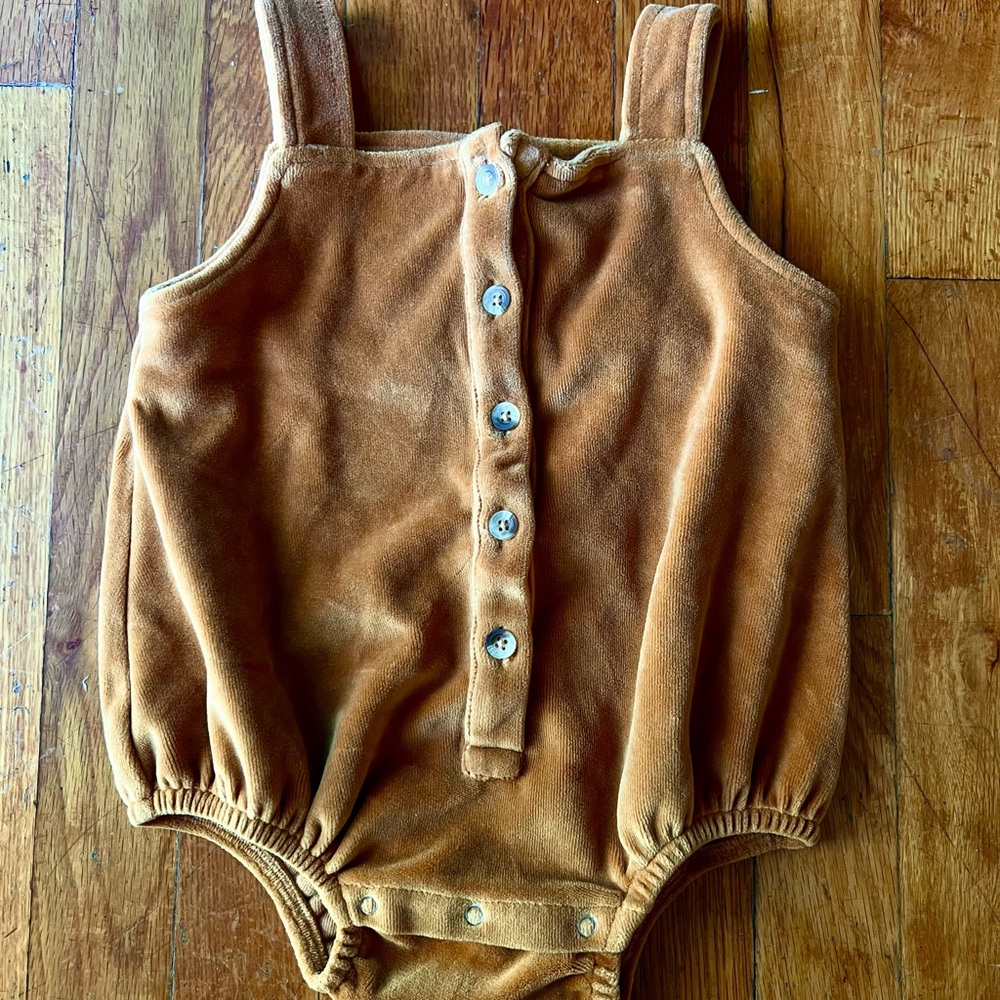 Kate Quinn Cinnamon Velvet Bubble Romper 2T NEW
